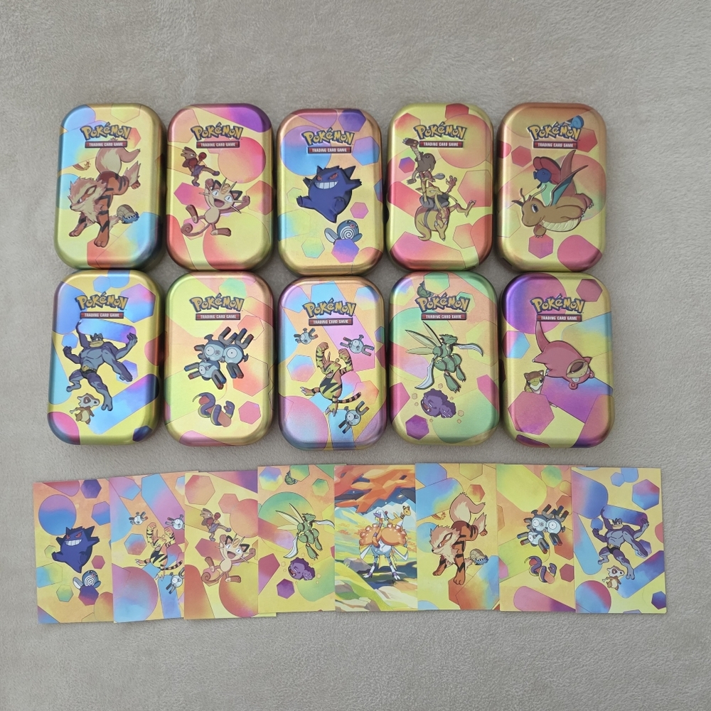 Pokemon TCG: Scarlet & Violet 151 **EMPTY** Mini Tins, Set of 10